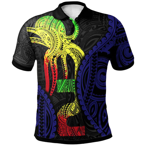 Polynesian Polo Shirt - Polynesian Octopus Number Style Two