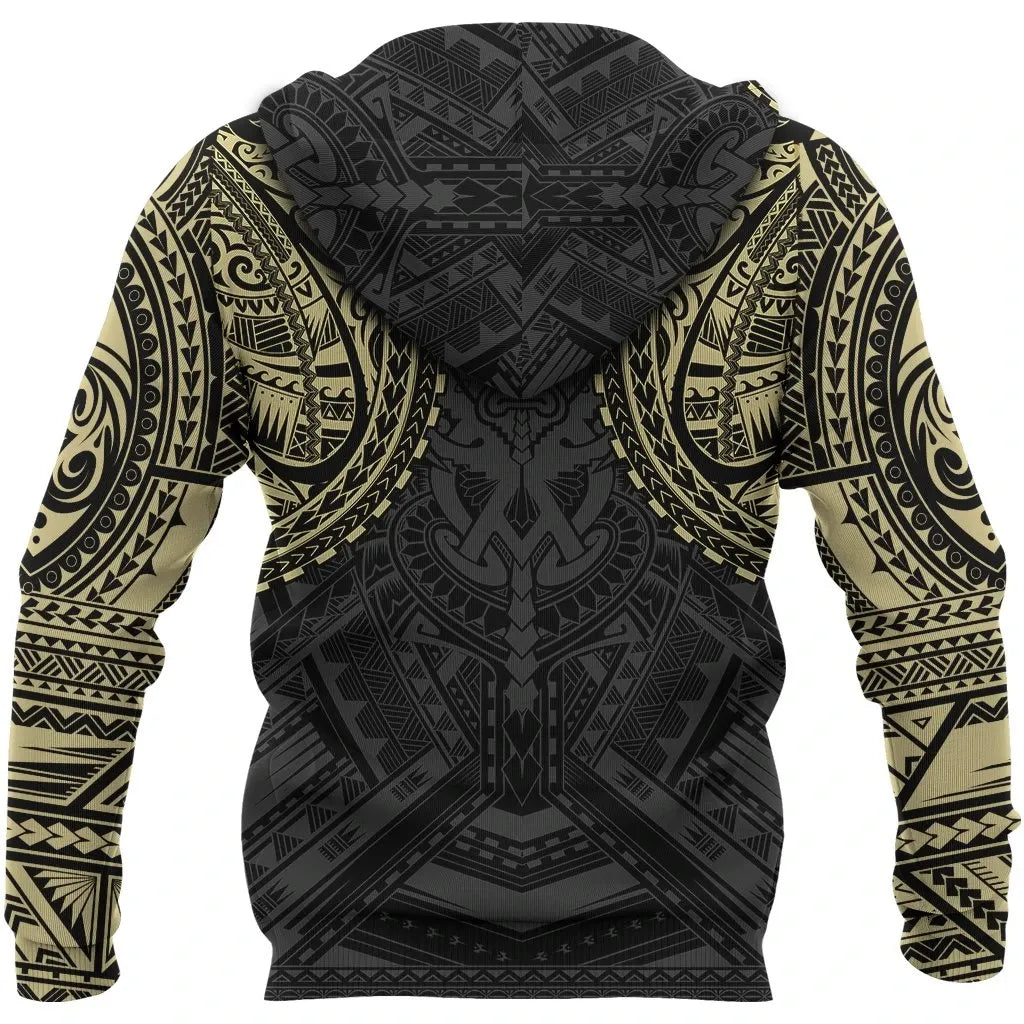 Polynesian Spirit Pullover Hoodie - Polynesian Tattoo Style