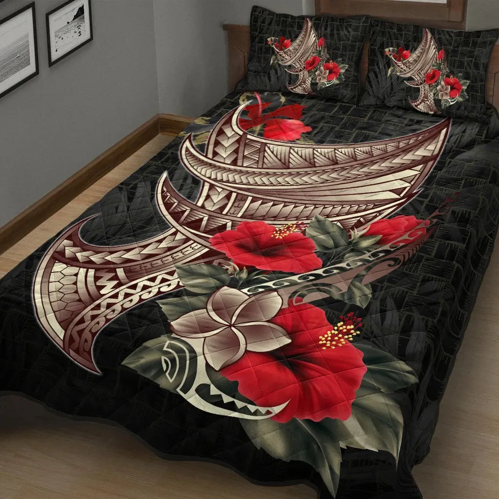 Polynesian Quilt Bed Set - Polynesian Tribal Vintage Style