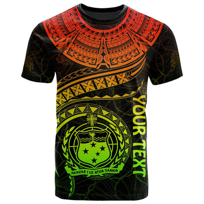 Polynesian Samoa Personalised T-shirt - Samoan Waves (Reggae)