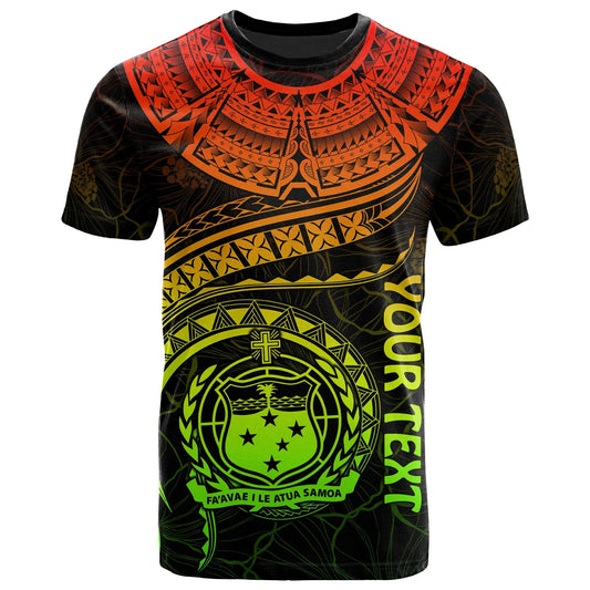 Polynesian Samoa Personalised T-shirt - Samoan Waves (Reggae)