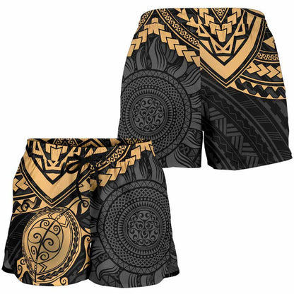 Polynesian Shorts (Women) - Polynesian Golden Turtle