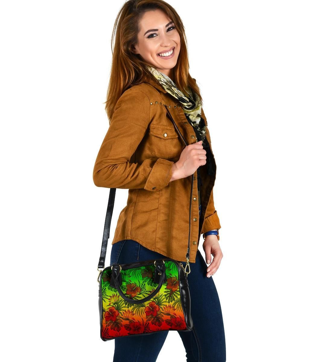 Polynesian Shoulder Handbag - Reggae Hibiscus Patterns