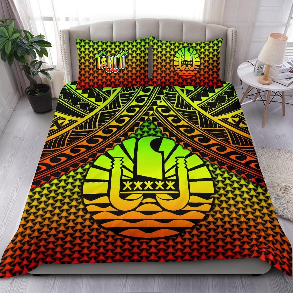Polynesian Tahiti Bedding Set - Reggae Vintage Polynesian Patterns