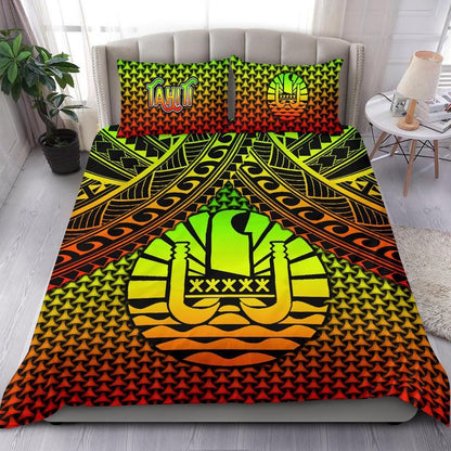 Polynesian Tahiti Bedding Set - Reggae Vintage Polynesian Patterns
