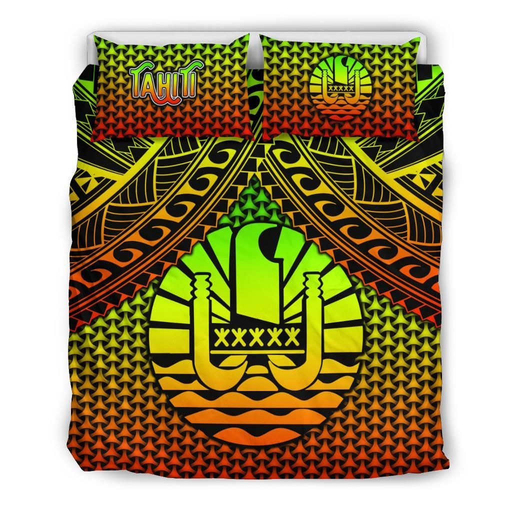 Polynesian Tahiti Bedding Set - Reggae Vintage Polynesian Patterns