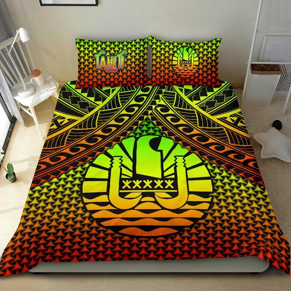 Polynesian Tahiti Bedding Set - Reggae Vintage Polynesian Patterns