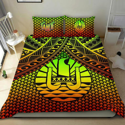 Polynesian Tahiti Bedding Set - Reggae Vintage Polynesian Patterns