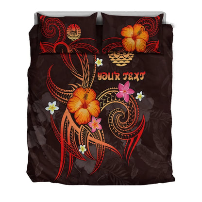 Polynesian Tahiti Personalised Bedding Set - Legend Of Tahiti (Red)