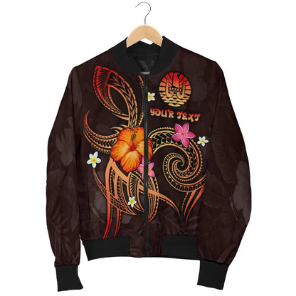 Polynesian Tahiti Personalised Bomber Jacket - Legend of Tahiti (Red)