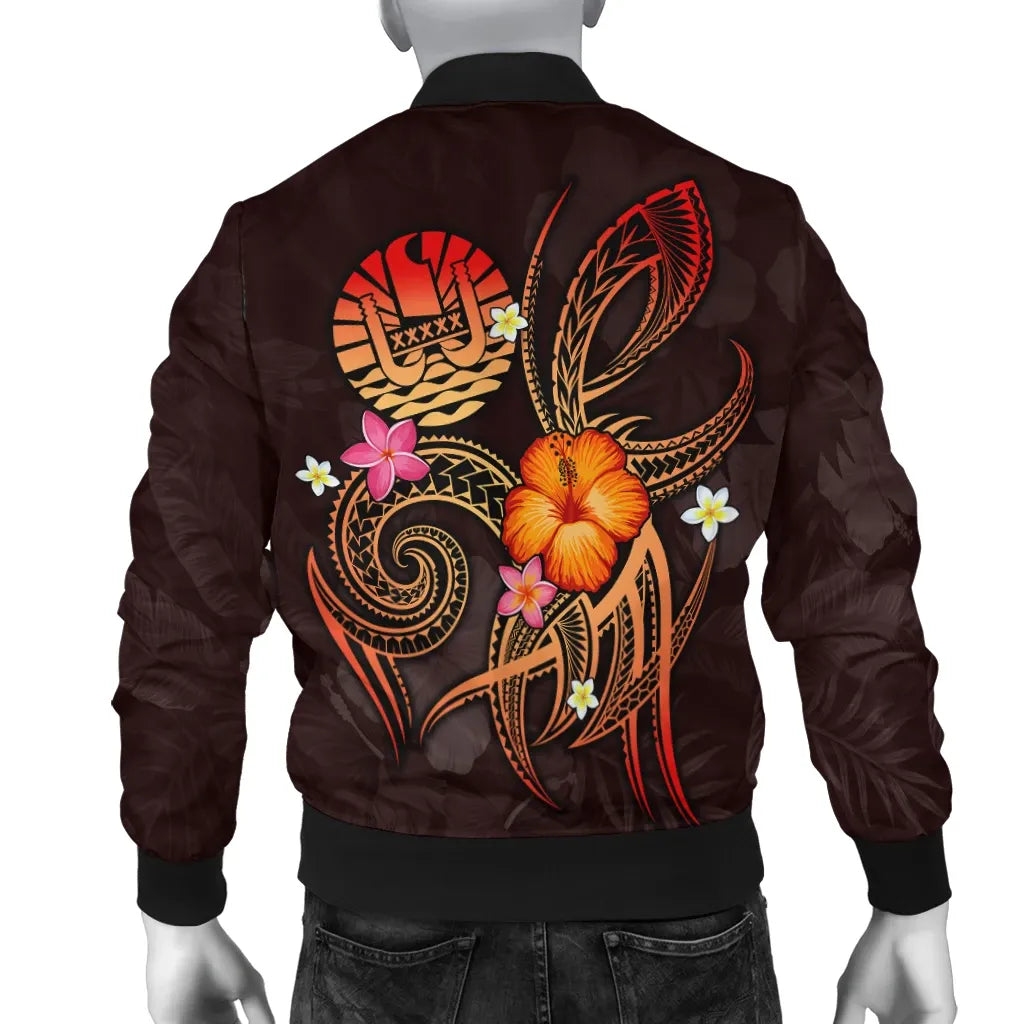 Polynesian Tahiti Personalised Bomber Jacket - Legend of Tahiti (Red)