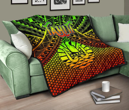 Polynesian Tahiti Personalised Premium Quilt - Reggae Vintage Polynesian Patterns