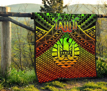 Polynesian Tahiti Personalised Premium Quilt - Reggae Vintage Polynesian Patterns