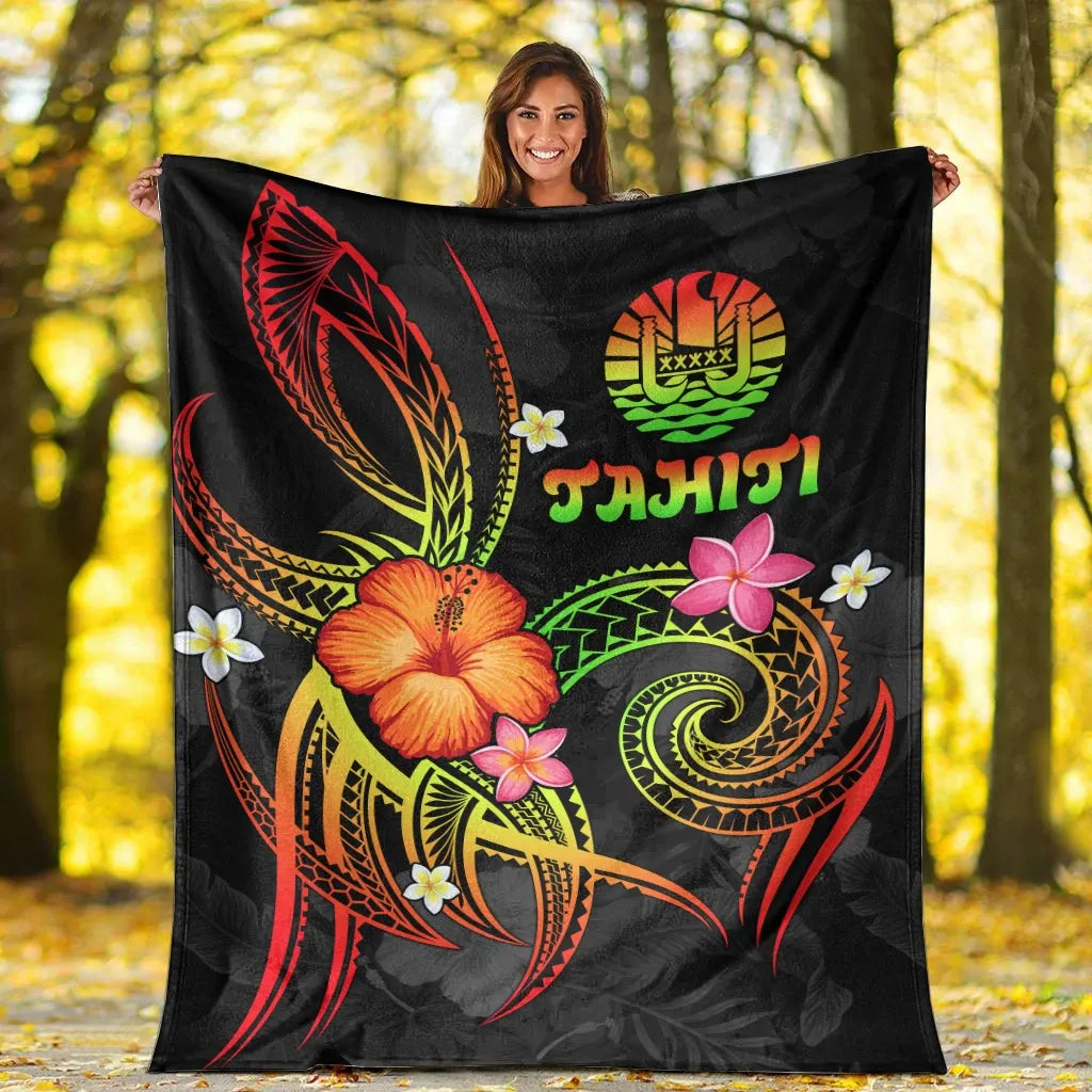 Polynesian Tahiti Premium Blanket - Legend of Tahiti (Reggae)