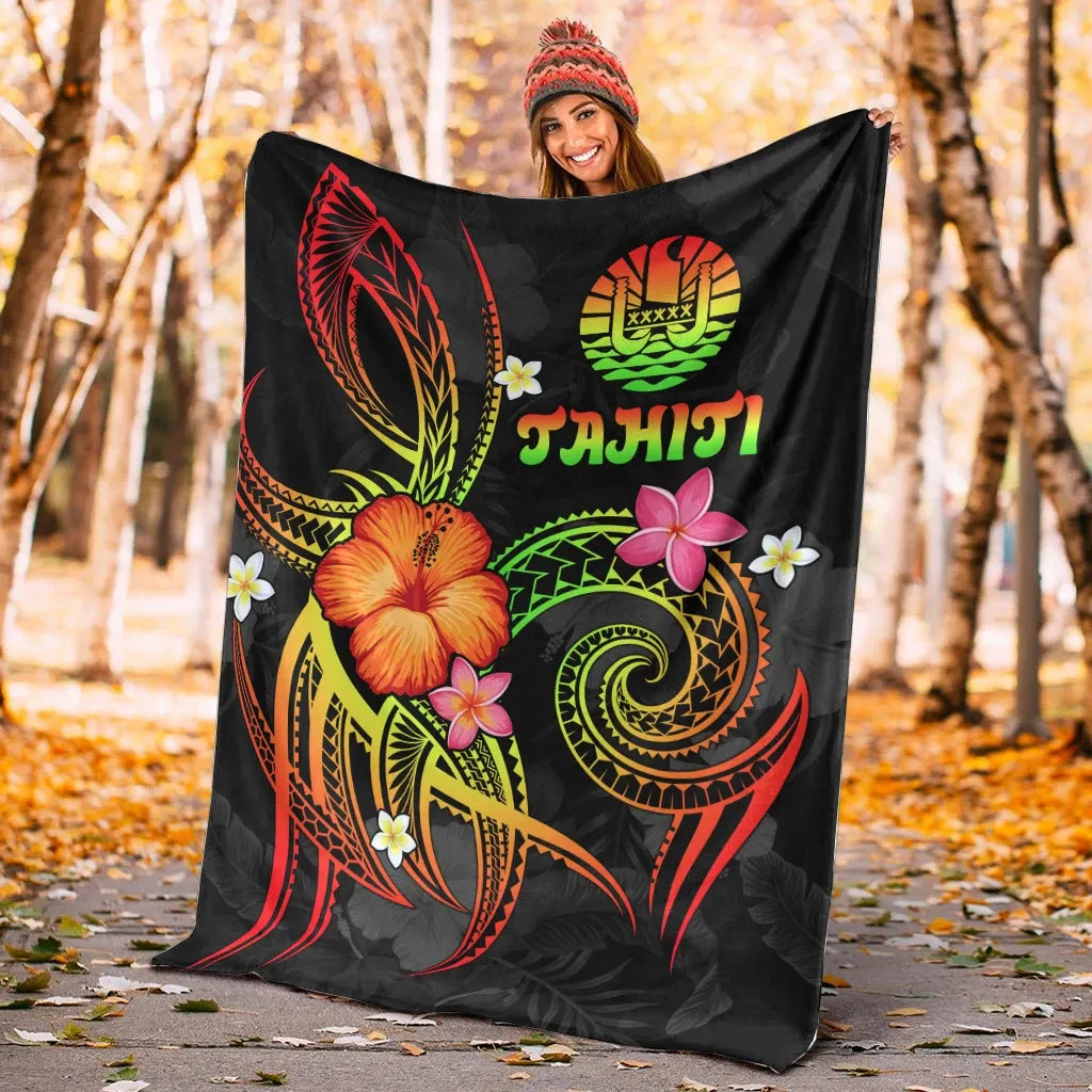 Polynesian Tahiti Premium Blanket - Legend of Tahiti (Reggae)