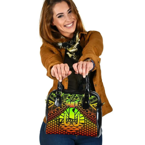 Polynesian Tahiti Shoulder Handbag - Reggae Vintage Polynesian Patterns