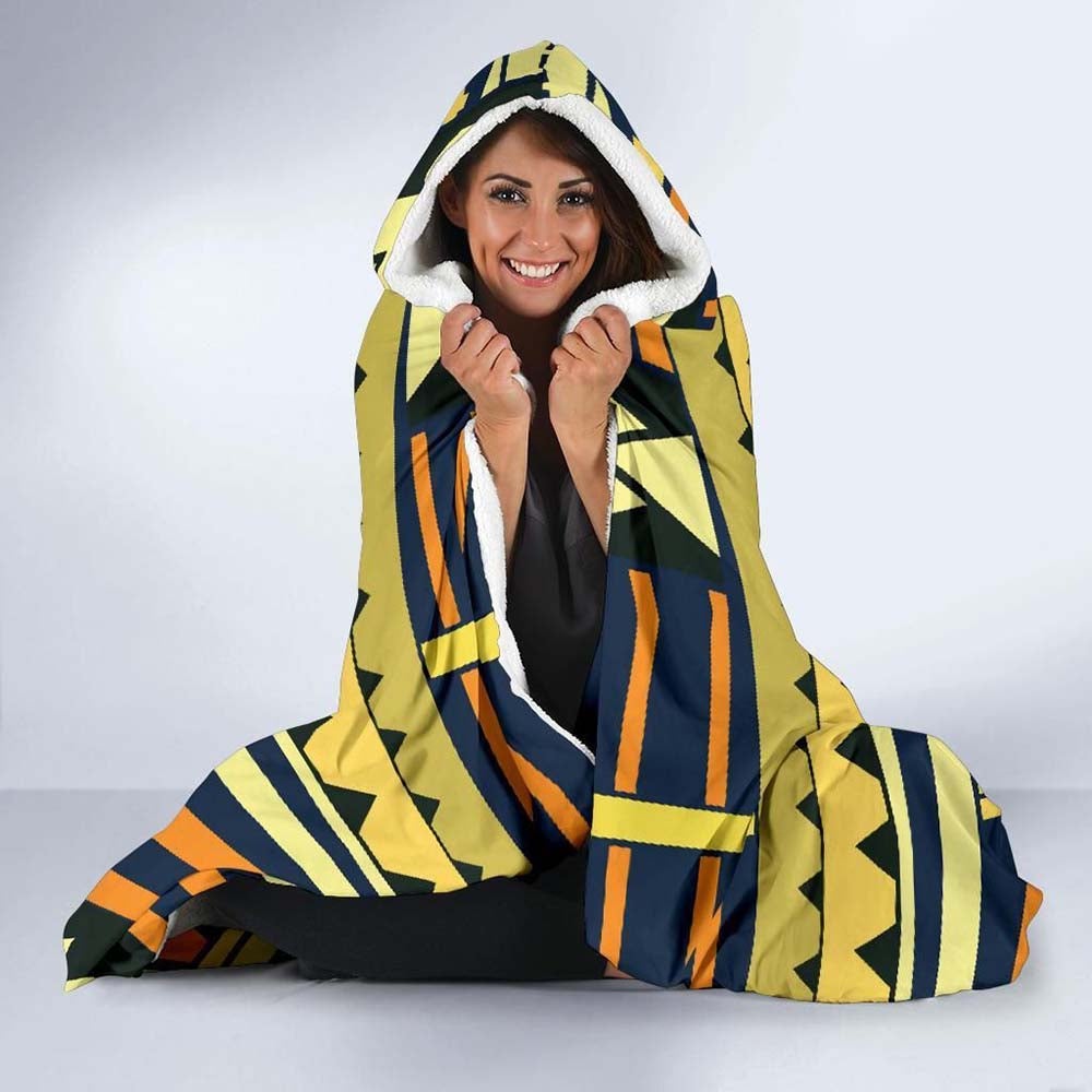 Polynesian Tattoo Hooded Blanket