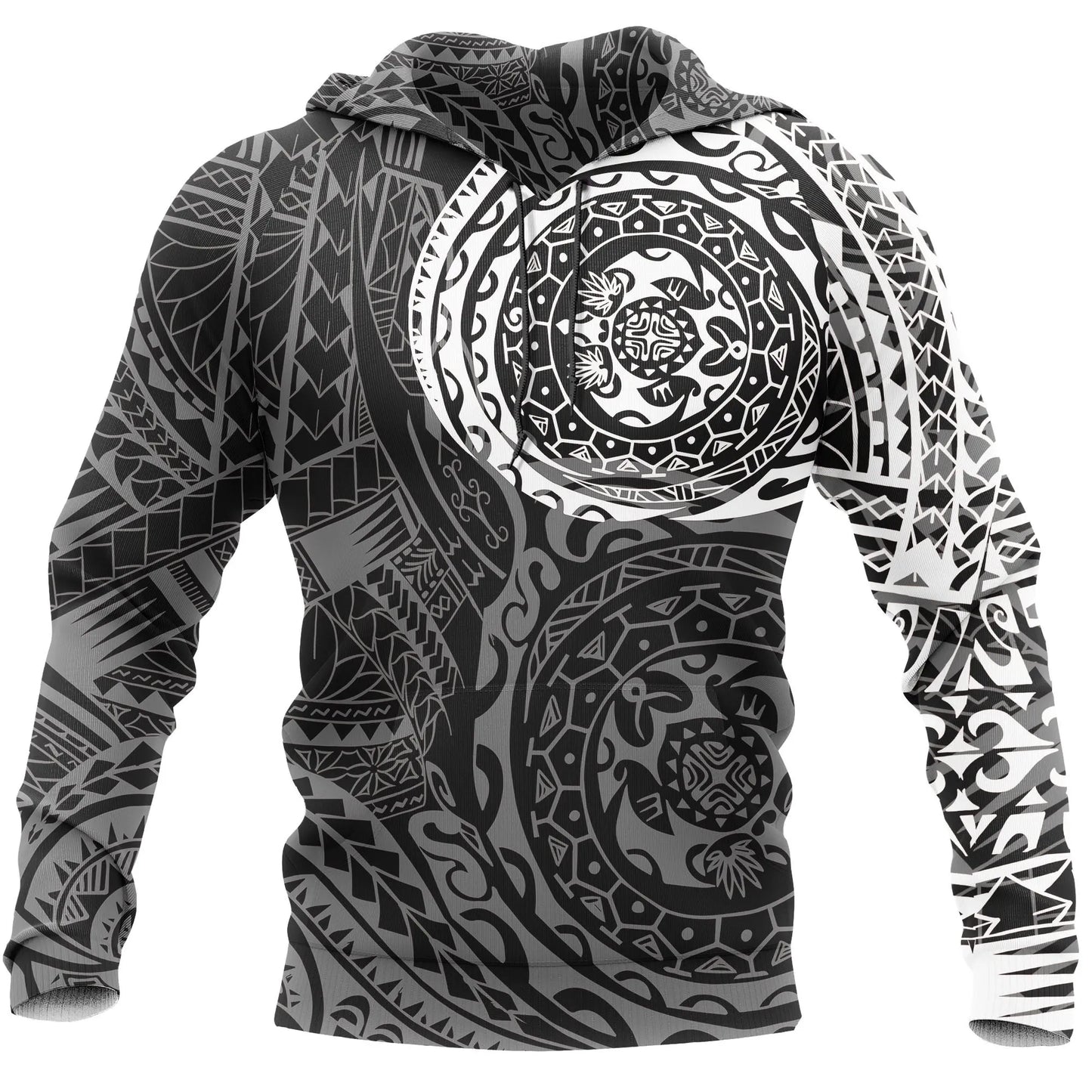 Polynesian Hoodie - Polynesian Tattoo White Style