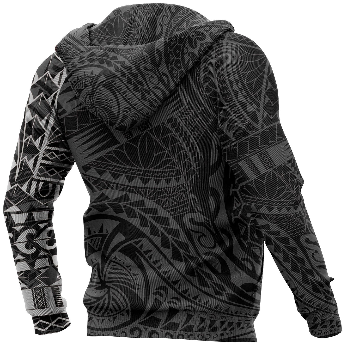 Polynesian Hoodie - Polynesian Tattoo White Style