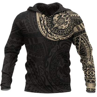 Polynesian Tattoo Style Hoodie Version 2.0