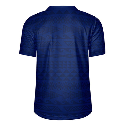 Hawaii Rugby Jersey Polynesia Tribal Flag With Coat Of Arms Crack Style