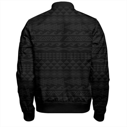 Hawaii Bomber Jacket Polynesia Tribal Kanaka Maoli Flag Crack Style
