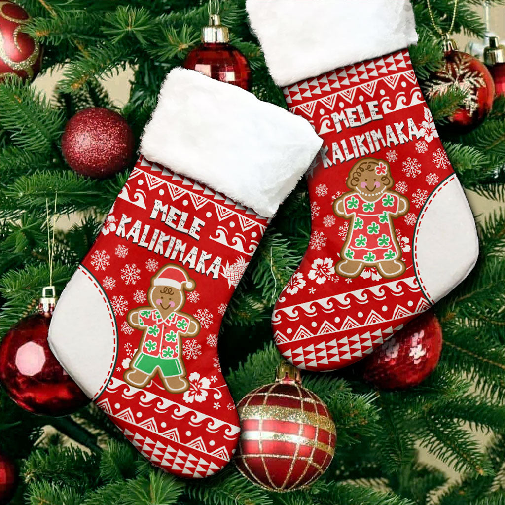 Hawaii Christmas Stocking Polynesian Tribal Pattern Christmas Cookies Tropical