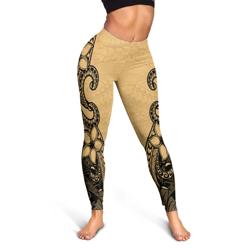 Hawaii Legging Polynesian Tribal Plumeria
