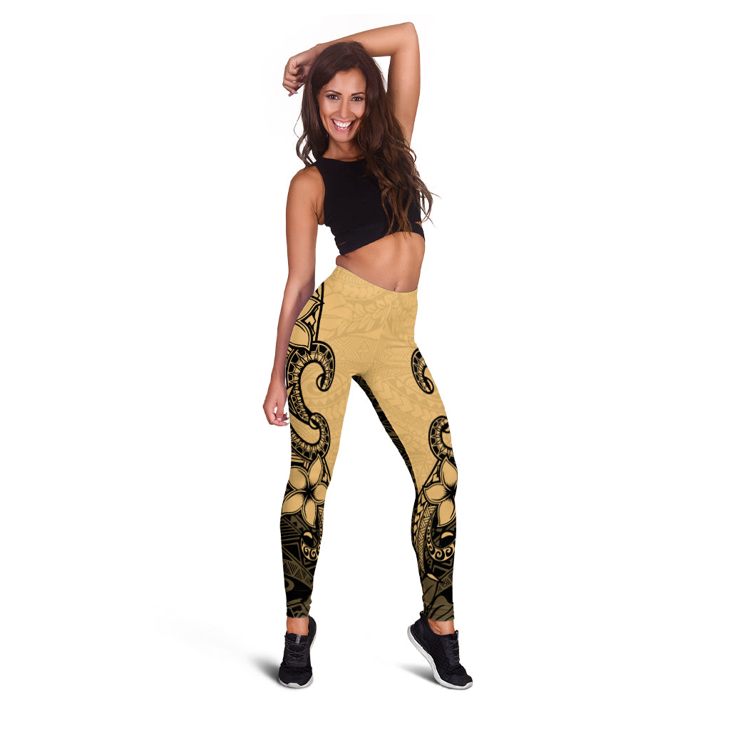 Hawaii Legging Polynesian Tribal Plumeria