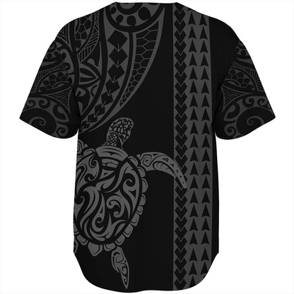 Hawaii Baseball Shirt Polynesian Tribal Turtle