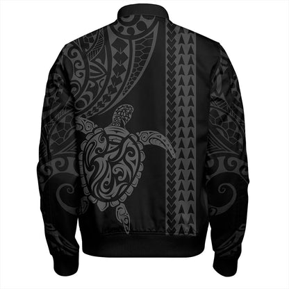 Hawaii Bomber Jacket Polynesian Tribal Turtle