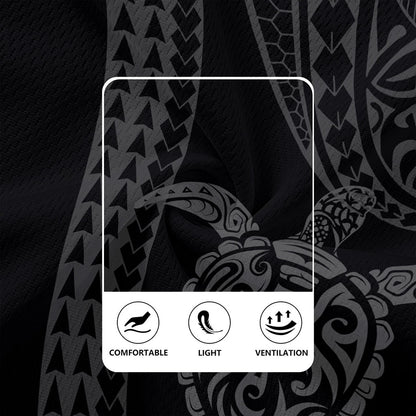 Hawaii Rugby Jersey Polynesian Tribal Turtle