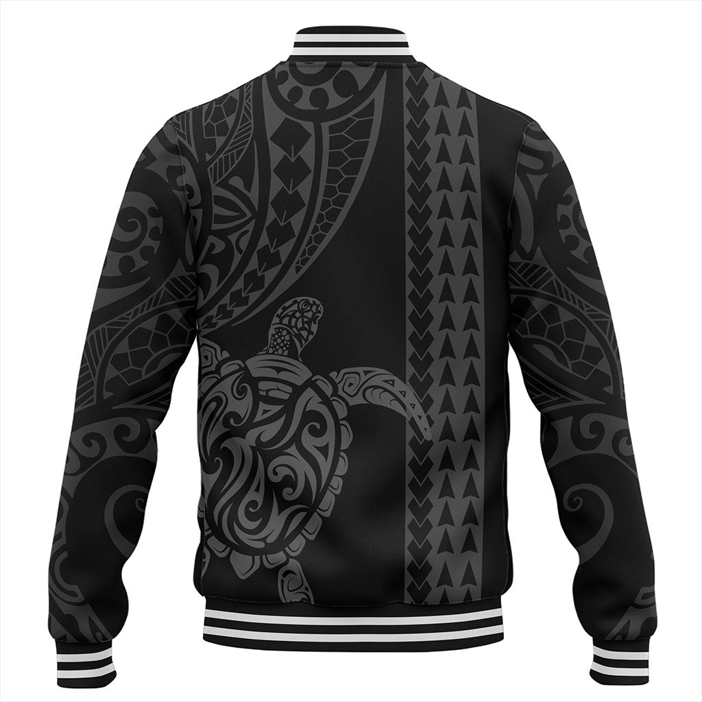 Hawaii Baseball Jacket Polynesian Tribal Turtle