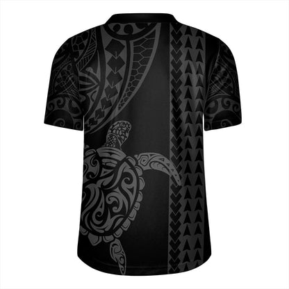 Hawaii Rugby Jersey Polynesian Tribal Turtle