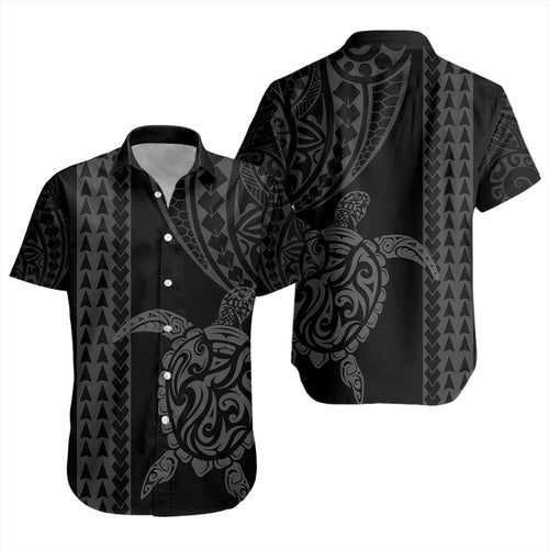 Hawaii Short Sleeve Shirt Polynesian Tribal Turtle