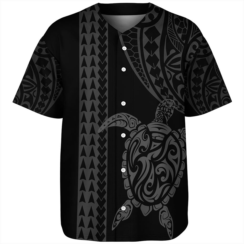 Hawaii Baseball Shirt Polynesian Tribal Turtle