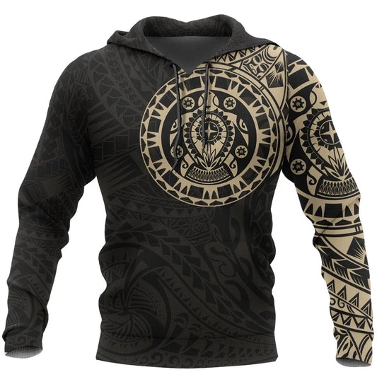 Polynesian Hoodie - Polynesian Turtle Tattoo Style Special