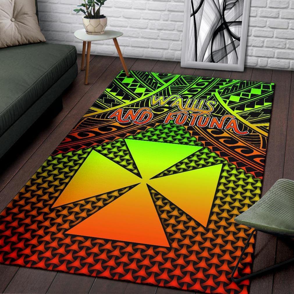 Polynesian Wallis and Futuna Area Rug - Reggae Vintage Polynesian Patterns