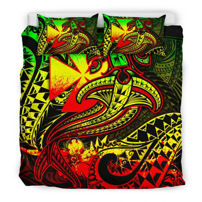 Polynesian Wallis And Futuna Bedding Set - Reggae Shark Polynesian Tattoo