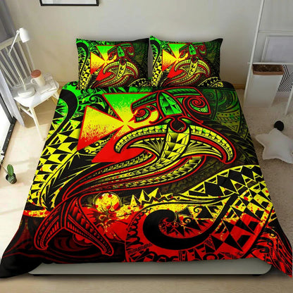 Polynesian Wallis And Futuna Bedding Set - Reggae Shark Polynesian Tattoo