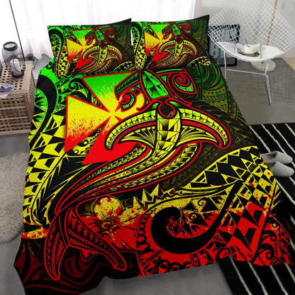 Polynesian Wallis And Futuna Bedding Set - Reggae Shark Polynesian Tattoo