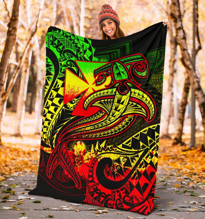 Polynesian Wallis and Futuna Premium Blanket - Reggae Shark Polynesian Tattoo