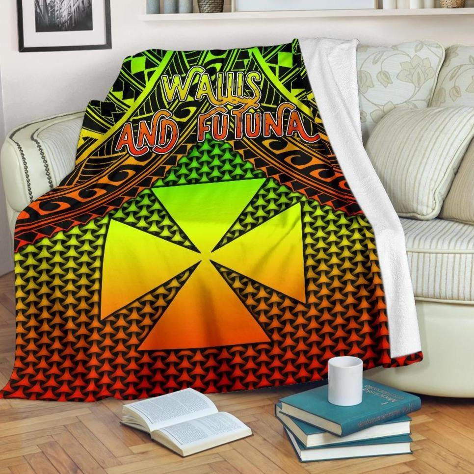 Polynesian Wallis and Futuna Premium Blanket - Reggae Vintage Polynesian Patterns
