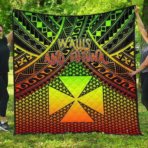 Polynesian Wallis and Futuna Premium Quilt - Reggae Vintage Polynesian Patterns