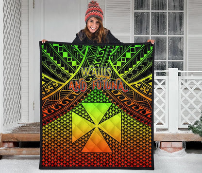 Polynesian Wallis and Futuna Premium Quilt - Reggae Vintage Polynesian Patterns