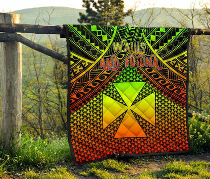 Polynesian Wallis and Futuna Premium Quilt - Reggae Vintage Polynesian Patterns