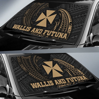 Polynesian Wallis and Futuna Sun Shades - Gold Tribal Wave