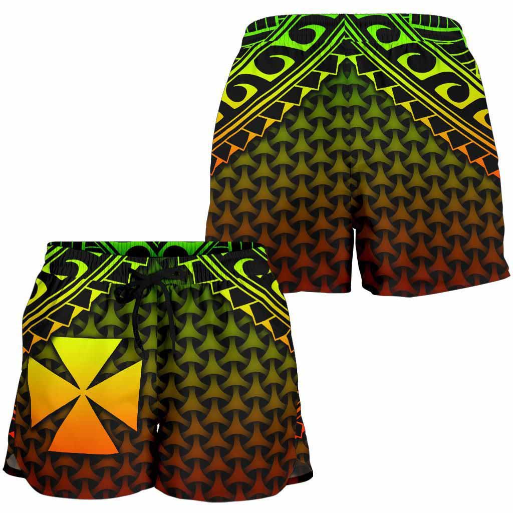 Polynesian Wallis and Futuna Women Shorts - Reggae Vintage Polynesian Patterns