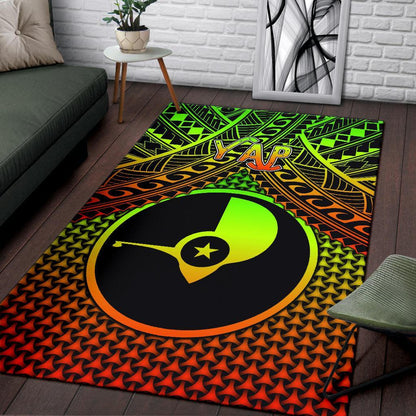 Polynesian Yap Area Rug - Reggae Vintage Polynesian Patterns