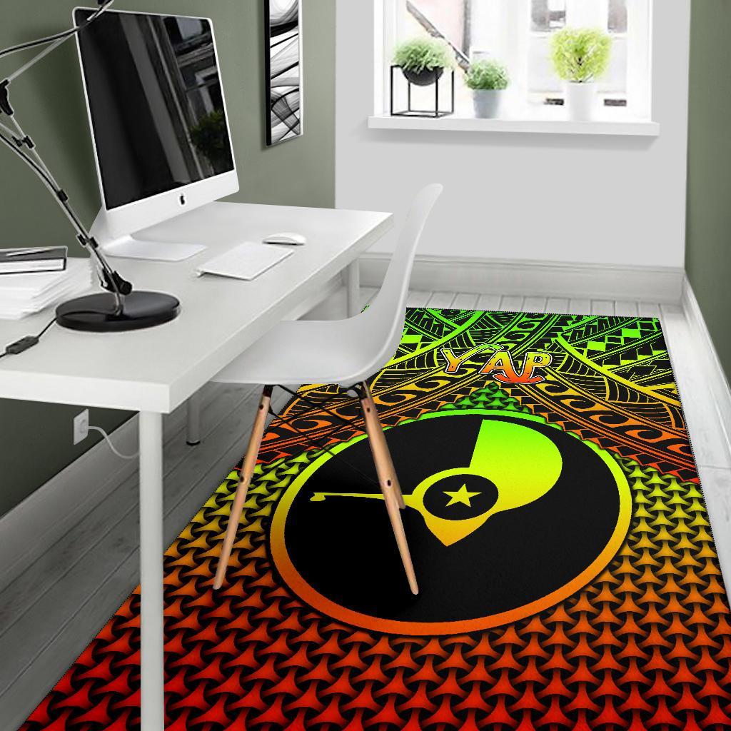 Polynesian Yap Area Rug - Reggae Vintage Polynesian Patterns